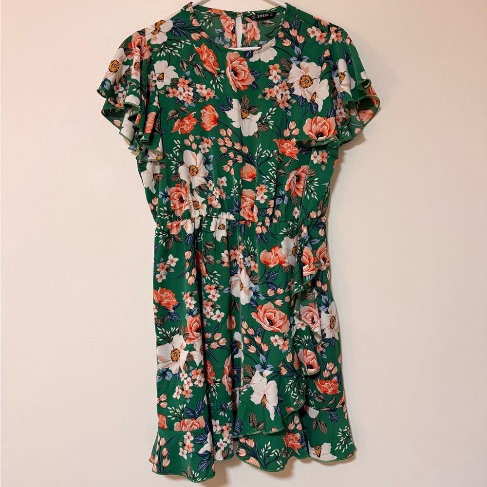 Floral Green Dress